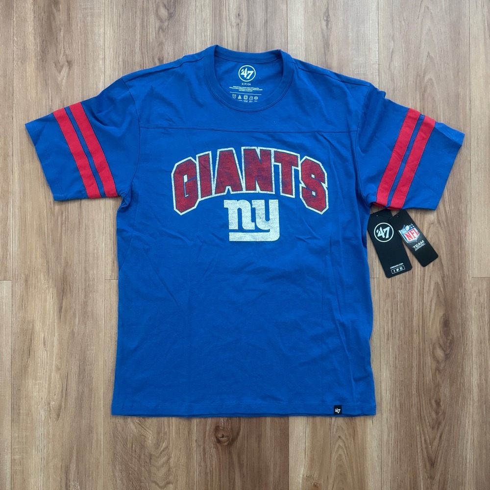 '47 New York Giants NFL T-Shirt Men's Small Blue Short Sleeve Football Tee